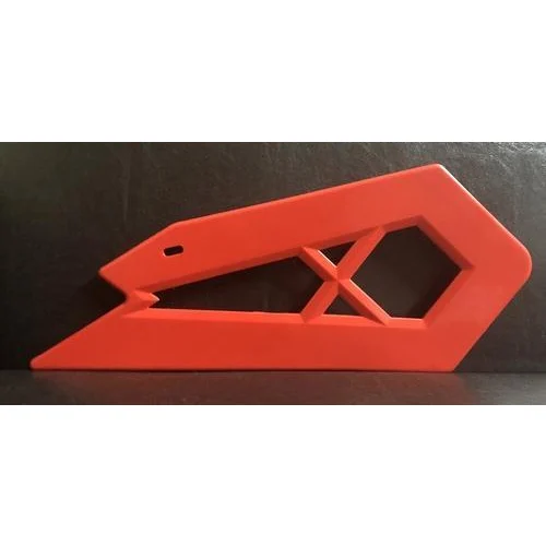 Plastic Bicycle Chain Cover, Pattern Plain, Color Red Amber