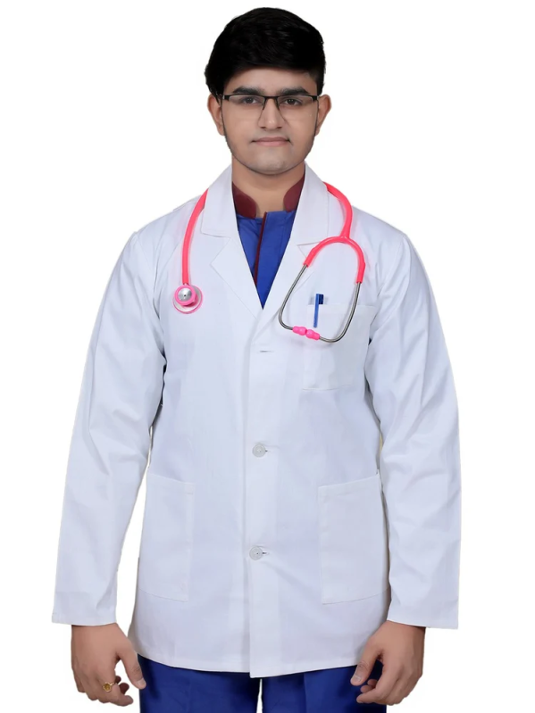 Full Cotton School Lab Coat, Size Medium, Color White at Rs 500