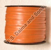 Genuine Flat Leather Cord, for Binding Pulling, Clothing Use, Decoration Use, Pattern : Plain