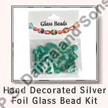 Hand Decorated Silver Foil Glass Bead Kit