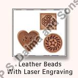 Leather Beads With Laser Engraving