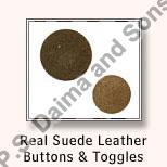 Real Suede Leather Buttons Toggles
