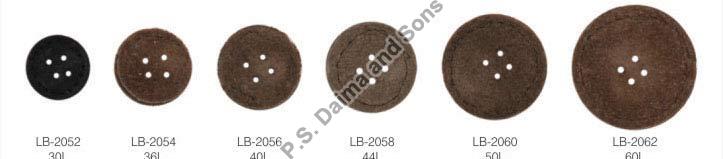 Split Suede Leather Button