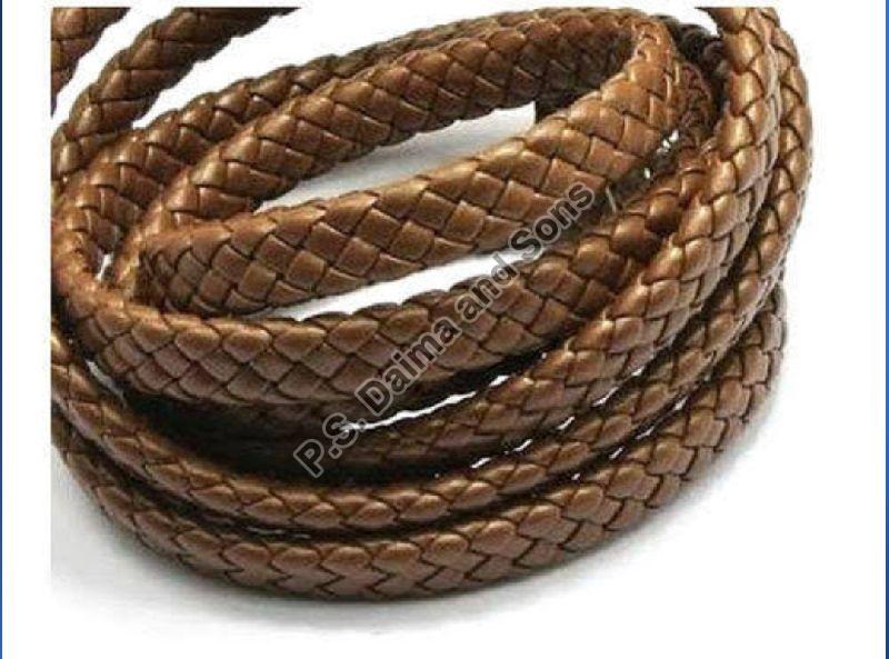 Stretchable Oval Leather Cord, for Binding Pulling, Clothing Use, Technics : Machine Made