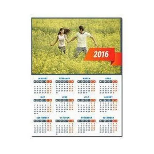 Personalized Photo Calendar, Pattern Printed, Shape Rectangular at