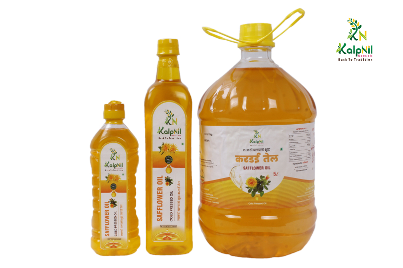Safflower Oil, For Cooking, Form Liquid KalpNil Naturals, Satara