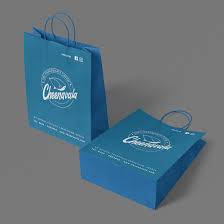 Print Logo Paper Bags, for Retail Outlets, Delivery, Event, Paper Type : Bleached Kraft, Maplitho