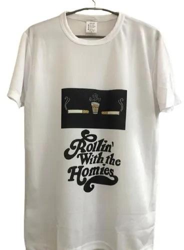 Printed t shirt, Color : White