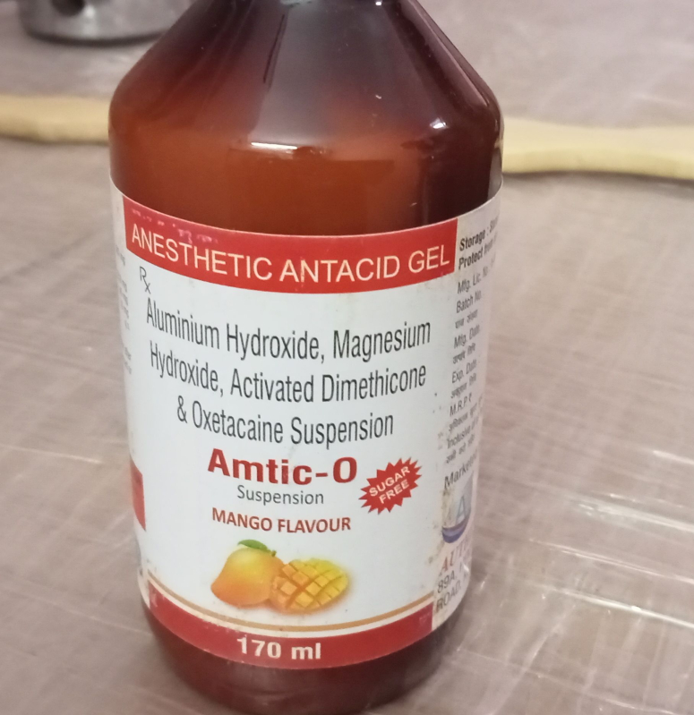 AmticO Suspension Anesthetic Antacid Gel, Purity 100, Taste Sweet