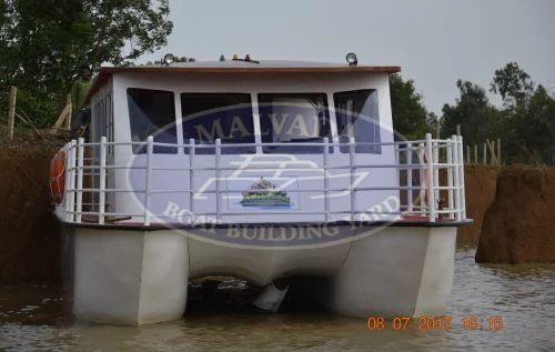 Coated FRP Catamaran Boat, Seating Capacity : 10