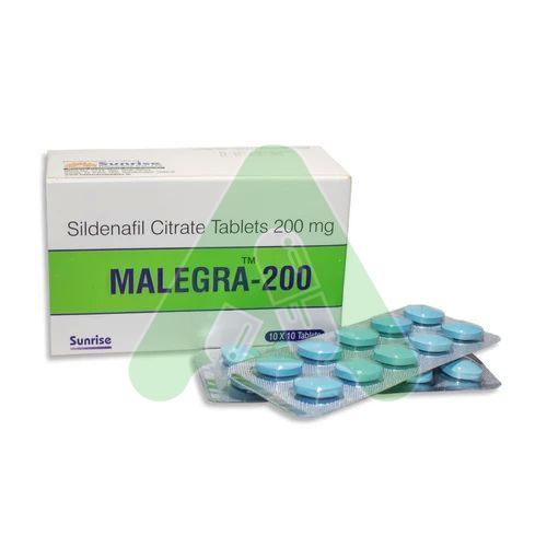 Malegra 200mg Tablets, Packaging Type : Blister, Type Of Medicines ...