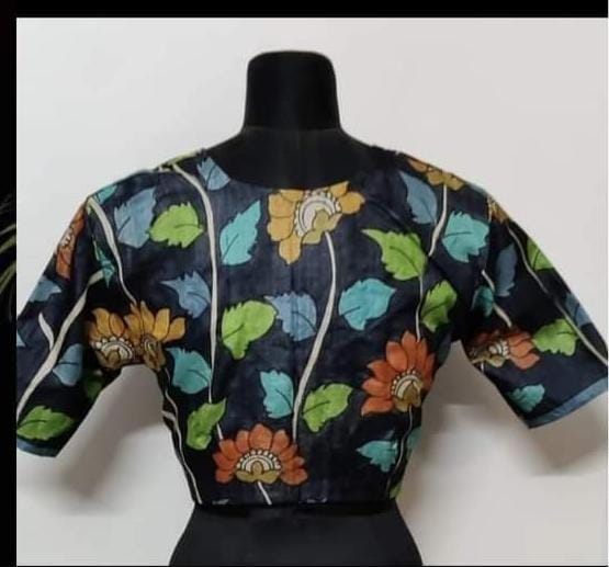 Printed tussar blouse piece