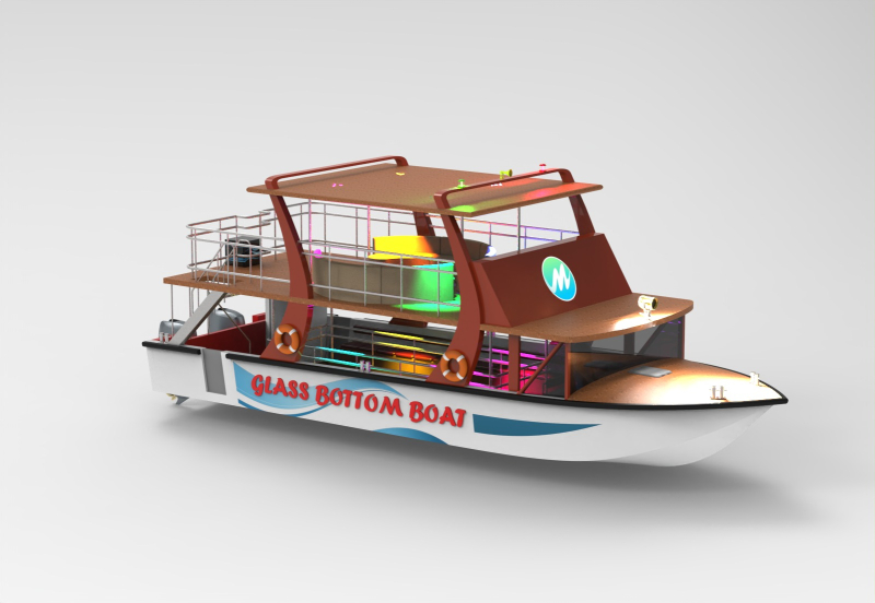 FRP Glass Bottom Boat, Certification : IRS