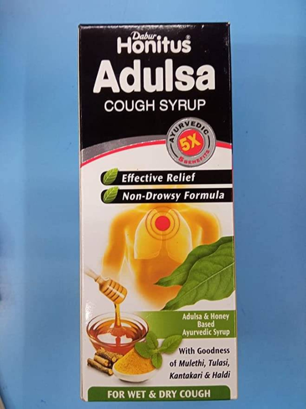Dabur Honitus Adulsa Cough Syrup, Plastic Type Plastic Bottles, Form