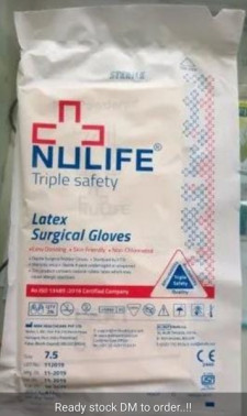 Nulife surgical gloves, Size : All