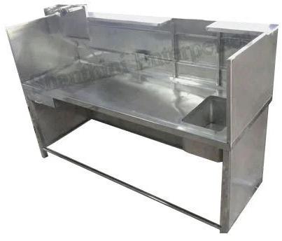 Polished Stainless Steel Chicken Working Table, Shape : Rectangle