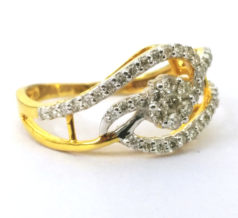 Diamond Studded Designer Ring For Women