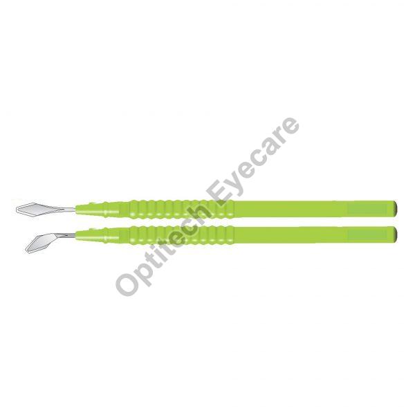Green Stainless Steel Enlarger Slit Blades, for Hospital, Clinic, Packaging Type : Box