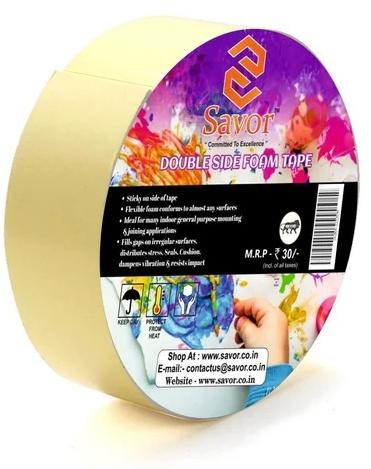 Double Side Foam Tape, Color : Beige