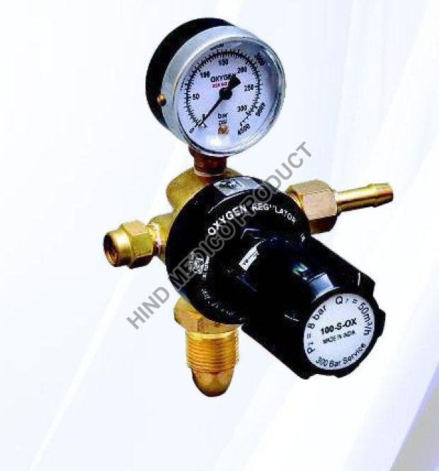 100-S-OX Oxygen Gas Pressure Regulator, Certification : IS 6901:2018/ ISO 2503:2009