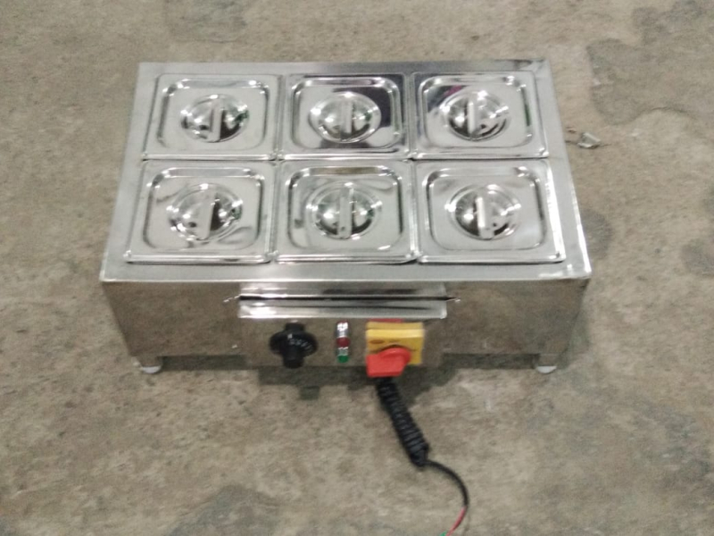 Rectangular Polished Stainless Steel Electric Bain Marie, For Canteen ...