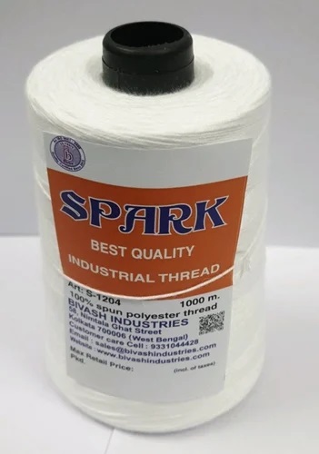 Spark Plain Polyester Bag Closer Thread, Length : 1000m