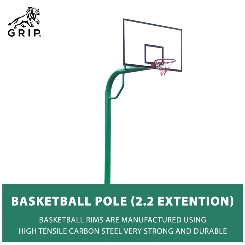 Grip BasketBall Pole With 20MM Fiber Board Standard Quality (2.2