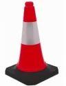 Rubber Base Safety Cone, Color : Red