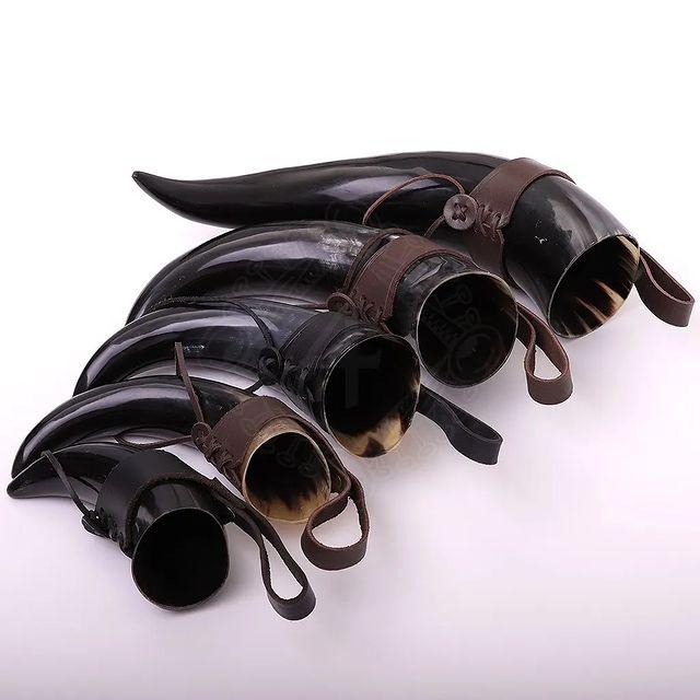 Leather Strap Viking Drinking Horn, Feature Low Maintenance, Stable