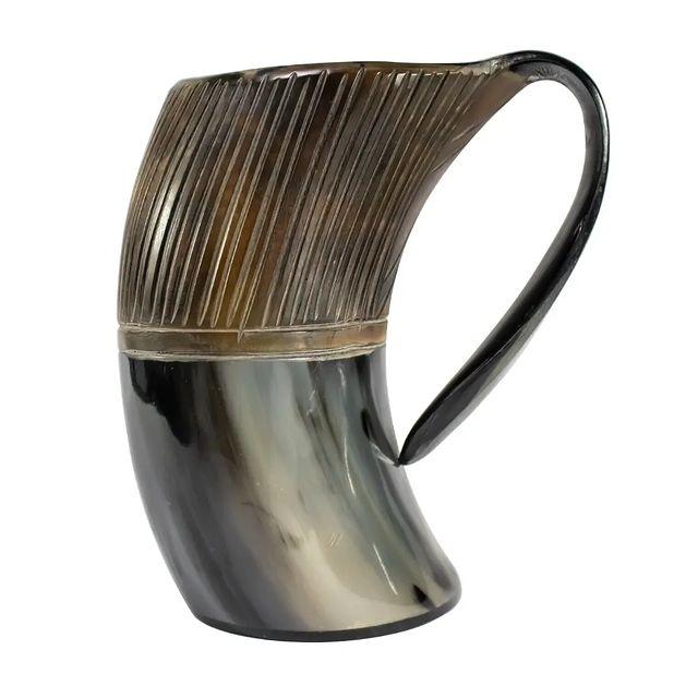 Viking Tankard Horn Drinking Mug, Size : 100ml To 2.5ltr, Pattern 