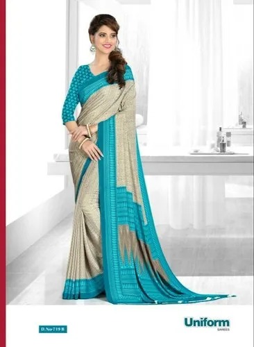 Graphic Print Embellished Printed Fashion Crepe Saree – Wear.Style