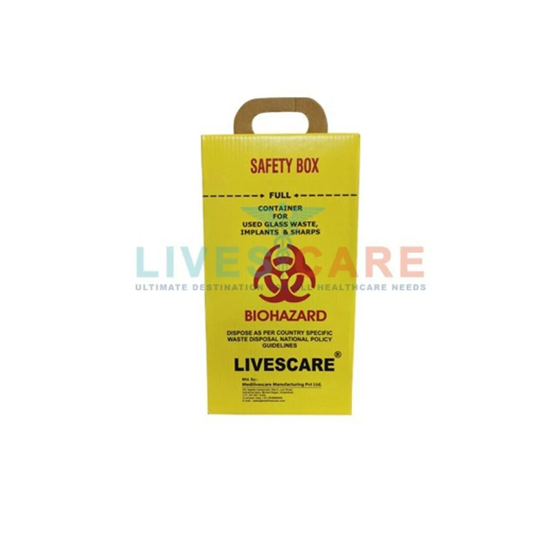 Medical Safety Boxes, Color Yellow Medilivescare Manufacturing