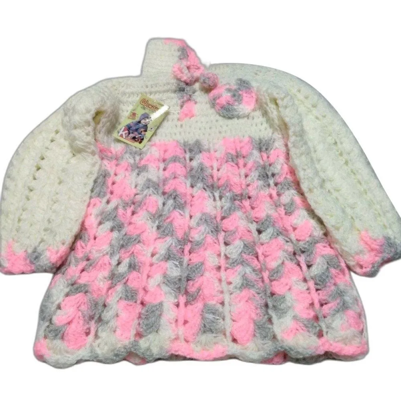 Wendy Cream (base) Woolen Hand Knitted Sweater, Size 32 Inch, Gender