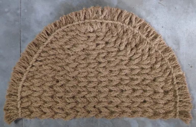 Semi Circle Brown Coir Rope Door Mat, Pattern Plain at Rs 90 / Square
