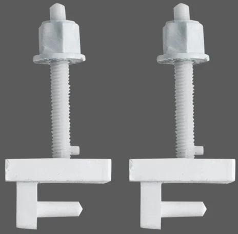 Plastic Toilet Seat Hinges, Color : White