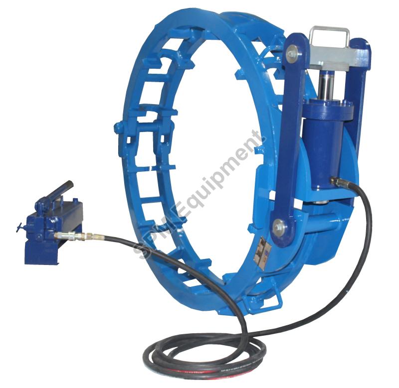 Blue Round Hydraulic External Line Up Clamp, For Pipe Fittings, Feature