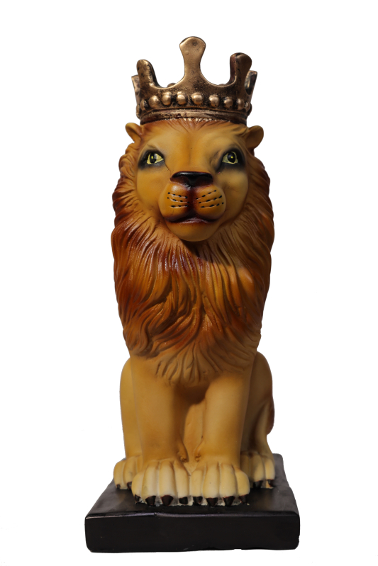 Multi Colour Resin Fiber Lion Statue, Packaging Type Box at Rs 280