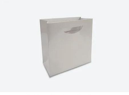 Rectangular Paper Die Cut Handle Bag, for Shopping, Packaging, Pattern : Printed, Plain