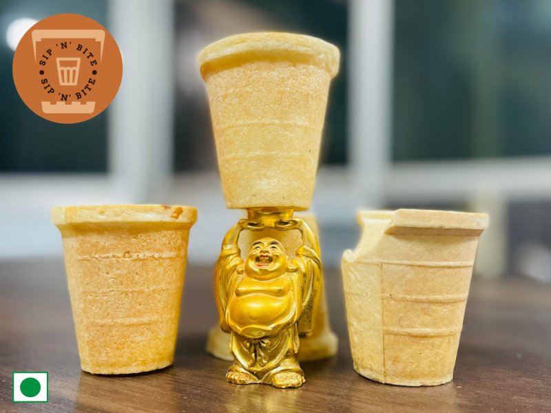 Edible Tea Cup, Size 90 Ml, Color Brown at Rs 10 / PIECE in