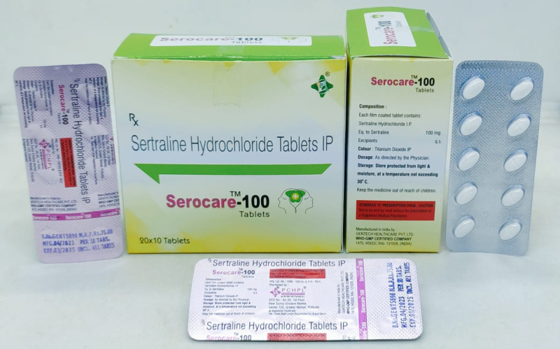 Sertraline Hydrochloride 100 mg Tablets, for Pharmaceutical, Purity : 99%