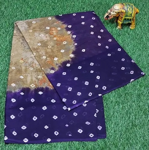Printed cotton sarees, Saree Length : 6.3 m