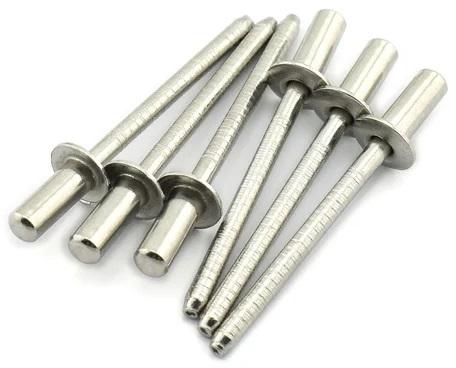 Silver Stainless Steel Pop Rivets, Packaging Type : Box