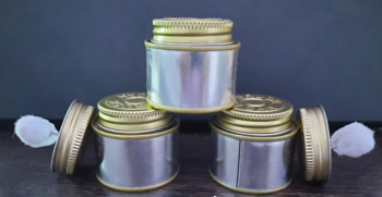 Tin Container With Brush