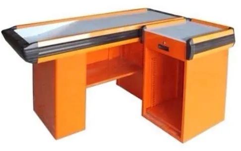Mild Steel Supermarket Cash Counter, Color : Orange