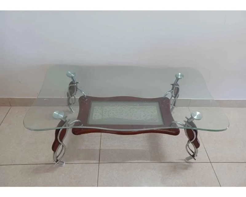 Transparent Glass Teapoy Table, for Home, Hotel, Restaurant at Rs 5,000
