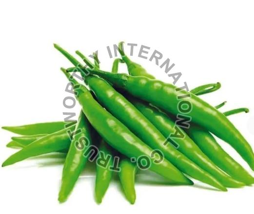 Round Organic Fresh Green Chilli, for Human Consumption, Cooking, Home