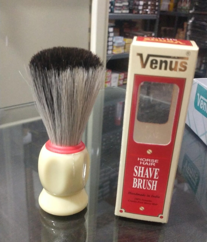 Round Venus Horsehair Shave Brush, for Home Use, Salon Use at Best