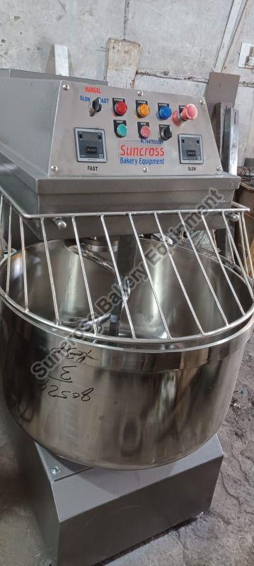 35kg Stainless Steel Spiral Dough Mixer Machine, Power Source : Electric
