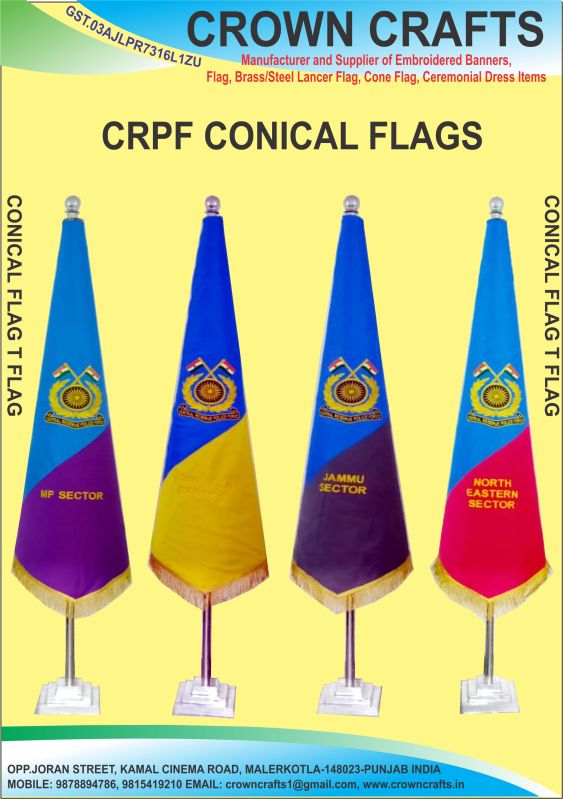 CRPF CONICAL FLAG