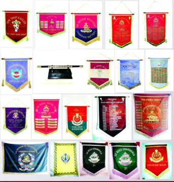 Plain Cotton CRPF EMBROIDERY BUNTING FLAG, Style : Flying, Stable
